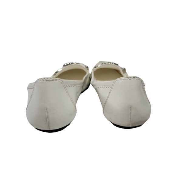 Nine West Crimped Toe Loafers Slip-On Ballet Shoes, Infinity Loop Buckle - Picture 8 of 10
